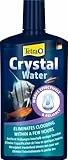Tetra CrystalWater - Wasserklärer gegen Trübungen für kristallklares Wasser im Aquarium, bindet Schwebepartikel, 500 ml Flasche