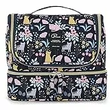 Kulturtasche zum Aufhängen für Damen, Lychii Reise Kulturtasche Waschtasche Organizer für Koffer & Handgepäck - Cat