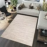 TAPISO Sari Teppich Kurzflor Modern Design Teppiche Beige Creme Meliert Verwischt Wohnzimmer Schlafzimmer ÖKOTEX 300 x 400 cm