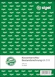 SIGEL KA518 Kassenbericht / Bestandsrechnung A5, 50 Blatt, aus nachhaltigem Papier