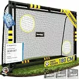 Racetex Fussballtore für Garten Kinder und Erwachsene mit [Anti-Rost Beschichtung] - Fußballtor Kinder inkl. Erdanker für optimalen Halt - Fußball Tor mit rundum Polsterung (180cm x 120cm.)