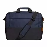 Trust Lisboa Laptoptasche 16 Zoll, Umhängetasche Herren Damen mit Trolley-Gurt, Tasche aus Recycelten PET-Flaschen, Arbeitstasche für Reisen Business MacBook Notebook HP Dell Asus Lenovo - Blau