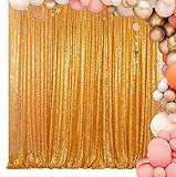 Gold Shimmer Pailletten Stoff Fotografie Hintergrund, Gold Color, 20FTX10FT