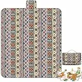 KIMIGO Outdoor Picknickdecke 200x200 cm – Camping Decke mit Aluminiumboden & Flauschiger Einseiten-Oberfläche,Outdoor Teppich,Stranddecke,wasserdichte Decke, für Strand,Camping und Garten