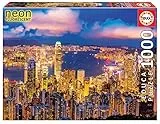 Educa 18462, Hong Kong, Leuchtpuzzle, 1000 Teile Puzzle für Erwachsene und Kinder ab 10 Jahren, China, leuchtet im Dunkeln