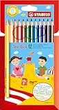 STABILO - Dreikant-Buntstift - Trio dick - 12er Pack - mit 12 verschiedenen Farben