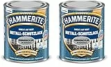 Hammerite Metallschutzlack Hammerschlag silbergrau 750ml (Packung mit 2)