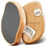 BAMBUA Hornhautentferner - [100% Anti-Hornhaut Effekt] Hornhaut Entfernen Fuß - Zur Fußpflege für schöne Füße - Effektives Nano Glas - Professionelle Pediküre - Premium Bimsstein Fußpflege (Schwarz)