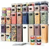 Haushaltszauber® Vorratsdosen Set XXL – 42-teilig | Luftdichte Vorratsdosen, Vorratsbehälter & Frischhaltedosen mit Deckel | BPA-frei & stapelbar | für Nudeln, Reis, Mehl, Müsli & mehr