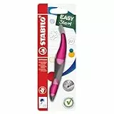 STABILO - Ergonomischer Tintenroller für Rechtshänder - EASYoriginal in pink hell/dunkel - blau (löschbar) - inkl. Patrone - Blister