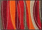 Erwin Müller Fußmatte Saarburg, Schmutzfangmatte, Sauberlaufmatte - rutschfest, langlebig, pflegeleicht, für Fußbodenheizung geeignet, ca. 7 mm Höhe - rot Größe 40x60 cm
