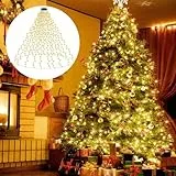 Lichterkette Weihnachtsbaum, 2M*16 Girlanden 400LED Christbaumbeleuchtung mit Ring, 8 Modi mit Speicher & Timer, Wasserdicht, Lichterkette Innen Außen für 180cm, 210cm, 240cm Tannenbaum
