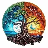 Holzpuzzle Erwachsene 280pcs, KAAYEE Puzzle Holz, Wooden Puzzle Unregelmäßige Einzigartige Form Puzzleteile, Holzpuzzle Tierform, Holz Puzzle Mit Geschenkbox Aus Holz (33.3 x 34 cm)