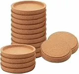 Generisch 16 Pack Kork Untersetzer Absorbierende HitzebestäNdige Runde Kork Untersetzer für die Meisten Tassen in Dem BüRo oder zu Hause (16PCS) (01 16pcs, 10.2cm)