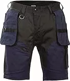 DINOZAVR Keilor Herren Kurze Arbeitshosen für den Sommer - Atmungsaktive Elastische Baumwolle Shorts - Dunkelblau 60