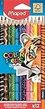 Maped 832212 Color‘Peps, Bunte Farbstifte Tier, x12