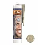 Triplesil Premium Silikon Dichtstoff – 1 ×310 ml Sanitärsilikon für fenster, Bad & Küche –Wasserbeständig–zum Abdichten-DIY Dichtmasse Innen & außenbereich (Beige,1)