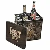 KALEA Bier-Box | Metallbox mit 3D-Prägung | 12 x 0,33l Bierspezialitäten | Geschenkidee für Bierliebhaber | Vatertag (Craft-Box, 12x0,33l)