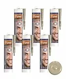 Triplesil Premium Silikon Dichtstoff – 6×310 ml Sanitärsilikon für Bad & Küche –Wasserbeständig–zum Abdichten-DIY Dichtmasse (Beige, 6)
