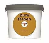 Alpina pure farben Wandfarbe – Ockergelb – strapazierfähige und atmungsaktive Innenfarbe – ergiebig