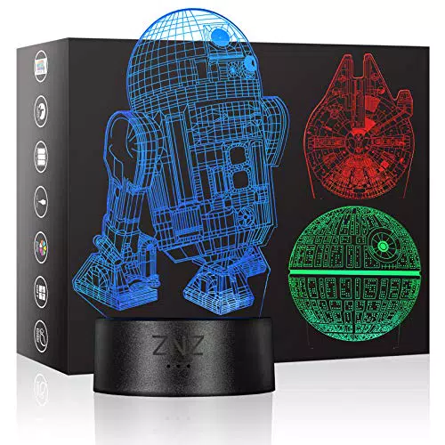 3D Lampe, ZNZ LED Illusion Led Nachtlicht, 16 Farbwechsel 3 Modell mit Remote & Smart Touch Lampe Weihnachts Geschenke für Kinder Männer Frauen