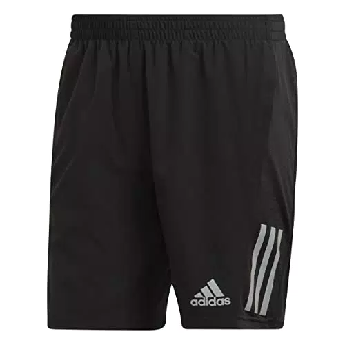 adidas Herren Own the Run Shorts, Black/Reflective Silver