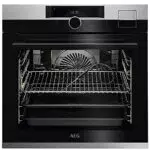 AEG Einbaubackofen BSE99823BM / Serie 9000 / SteamPro - Multi-Dampfgarer / Sous Vide / WiFi / Dampfreinigung / Kerntemperatursensor / TFT-Farbdisplay / Autark / A++ / Edelstahl mit Antifingerprint