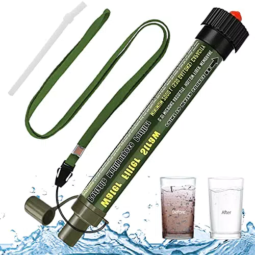 Airminti Wasserfilter 2500L Wasserfilter Outdoor Survival Notfallausrüstung Wasserfilter Militär Krisenvorsotragbarer Zertifizierte Wasserfilter Outdoor Survival Wasserfilter Camping