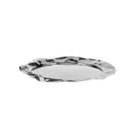 Alessi 90039 Tablett rund, Edelstahl, silber, 7 x 44