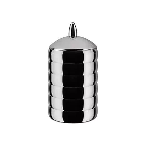 Alessi Kalistò 2 CB02 - Küchendose aus Edelstahl 18/10 mit Knopf aus Aluminium