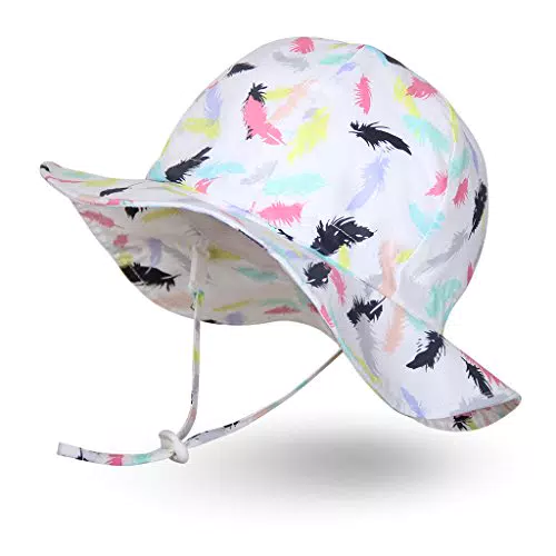 Ami&Li tots Mädchen Sonnenhut Verstellbarer Hut mit breiter Krempe Sonnenschutz UPF 50 für Baby Mädchen Jungen Säugling Kind Kleinkind Unisex