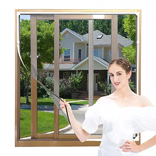 AMLOOPH Fliegengitter Fenster Magnet Mit Rahmen Ohne Bohren