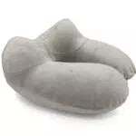 AORON Aufblasbares/Nackenkissen Reisekissen Aufblasbare Hergestellt aus weichem Samt und waschbarem Kissenbezug. Nackenhörnchen Kompakte ideal fürReisen mit dem Auto