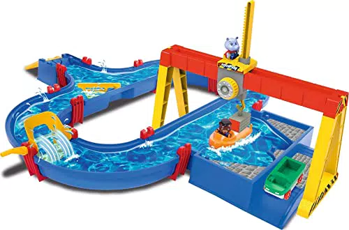 AquaPlay - ContainerPort - Wasserbahn mit beweglichem Kranarm