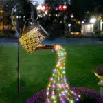 Atildp Solar Gießkanne mit Bunte Lichter, Gartendeko Solar Lichterketten