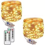 Augone Lichterkette mit 120 LEDs, 12 m, 8 Modi, USB-Stecker