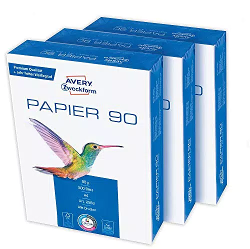 Avery Zweckform 2563 Drucker-/Kopierpapier 1 Box mit 3 Pack