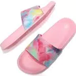 AX BOXING Badelatschen Damen Badeschuhe Schlappaen Sandalen Sommerschuhe Bunt Strand Drinnen Draußen