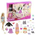 Barbie-Adventskalender mit Barbie-Puppe, 24 Überraschungen inklusive trendiger Kleidung und Accessoires für jeden Tag
