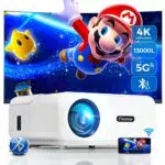 Beamer Full HD, 5G WiFi Bluetooth Beamer 13000 Lumen Native 1080P Beamer 4K Heimkino Video Beamer 300 '' Display