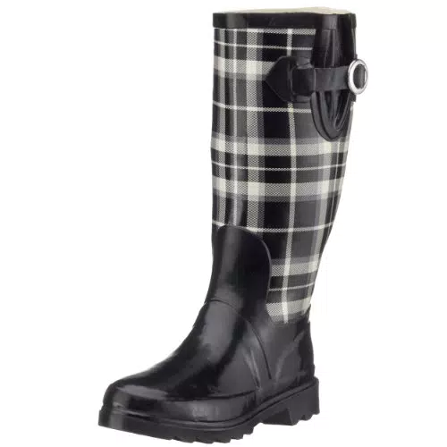 Beck Damen Pepita Gummistiefel, Schwarz