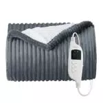 BEDSURE Heizdecke klein mit Abschaltautomatik, Geripp Elektrische Wärmedecke 130x180cm Schnelle Erwärmung
