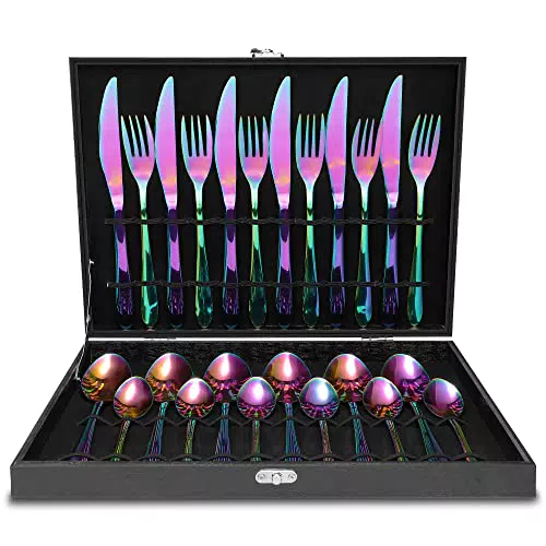 Besteck Set 24-Teiliges, MAIENSI Besteck aus Edelstahl