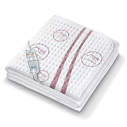Beurer UB 90 Komfort Wärme-Unterbett, anschmiegsame Wärmebettunterlage mit zwei Temperaturzonen und je 9 Temperaturstufen