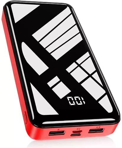 Bextoo Powerbank 30000mAh Große Kapazität Externe Akkus LCD Display Batterie Pack 3 Ausgängen 2 Eingängen Tragbares Ladegerät Handy Akkupack USB C Power Bank für Smartphone