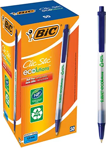BIC Kugelschreiber Set ECOlutions Clic Stic, in Blau
