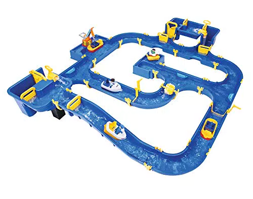 BIG - Waterplay Amsterdam - Wasserbahn blau, 175 x 143 x 27cm große Bahn