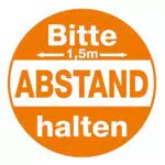 Bodenschild/Aufkleber / Hinweisschild „Bitte 1.5 Meter Abstand halten“ rutschfest - Fußbodenmarkierung