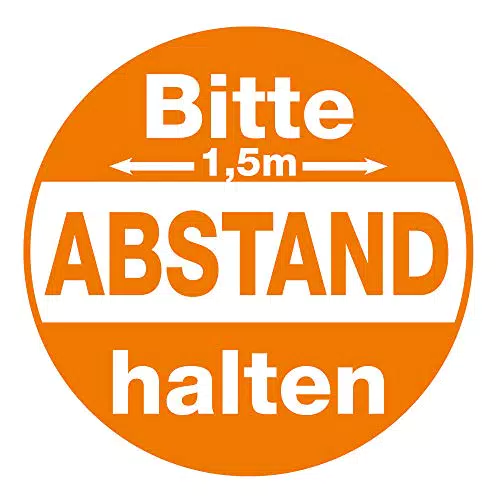 Bodenschild/Aufkleber / Hinweisschild „Bitte 1.5 Meter Abstand halten“ rutschfest - Fußbodenmarkierung