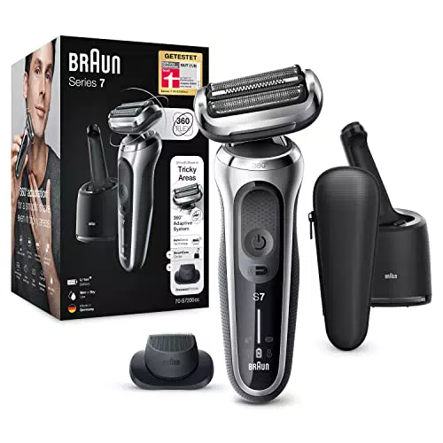 Braun Series 7 Rasierer Herren mit 360° Anpassung, Elektrorasierer & Präzisionstrimmer